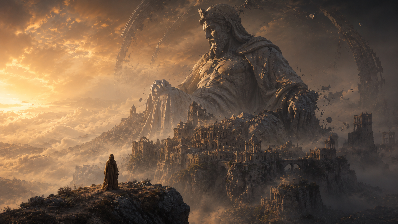 An Andalusian fallen god and ruined cliff civilization